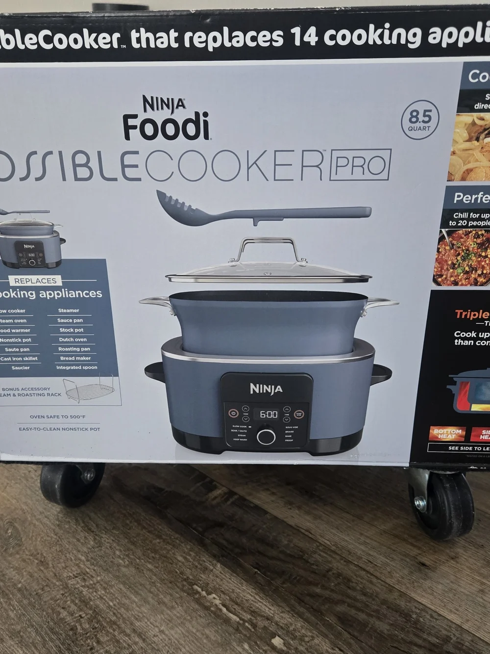 Ninja Foodi PossibleCooker Pro in slate blue and black